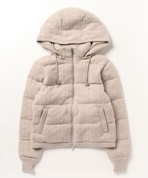 ラルフローレン　ニットダウン　ホワイト　 ノーカラージャケット M POLO RALPH LAUREN（ポロ ラルフ ローレン）の「ケーブルニット