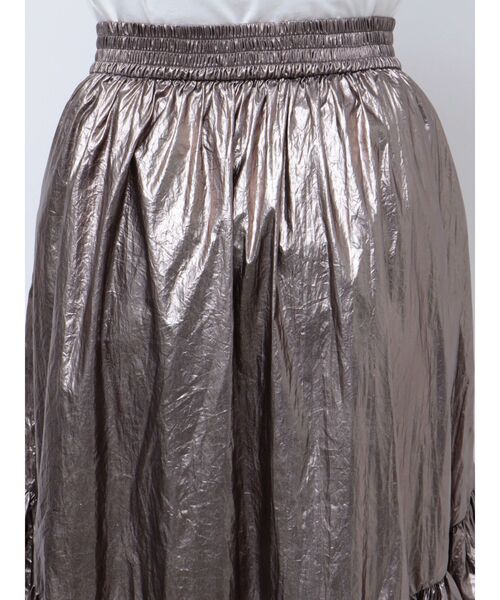 Ungrid（アングリッド）の「ギャザーデザインメタリックスカート（スカート・レディース・シルバー・FREE）」の21枚目の写真