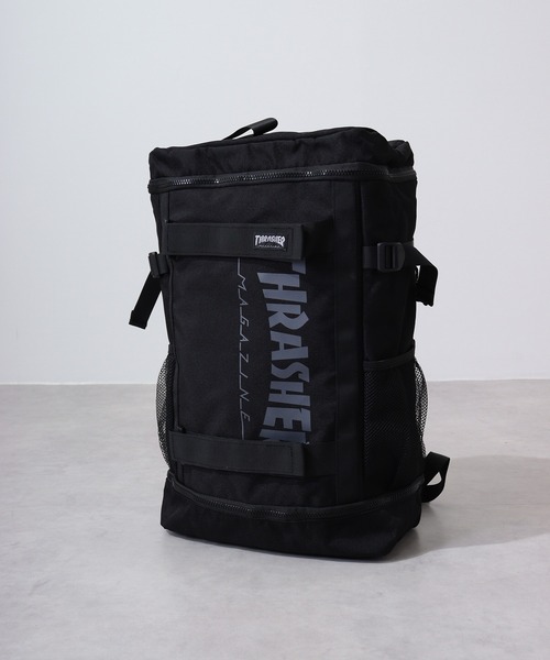 THRASHER(スラッシャー)の「THRASHER BOX RUCKSACK(バックパック/リュック・メンズ・ブラック/マルチ・FREE)」の4枚目の写真