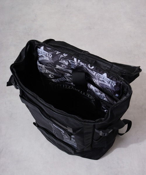 THRASHER(スラッシャー)の「THRASHER BOX RUCKSACK(バックパック/リュック・メンズ・ブラック/マルチ・FREE)」の6枚目の写真