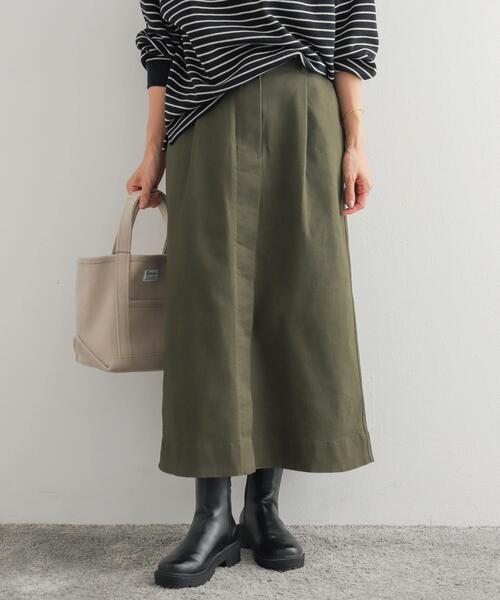URBAN RESEARCH DOORS(アーバンリサーチドアーズ)の「Aラインチノスカート(スカート・レディース・カーキ/ブラック・MEDIUM)」の17枚目の写真