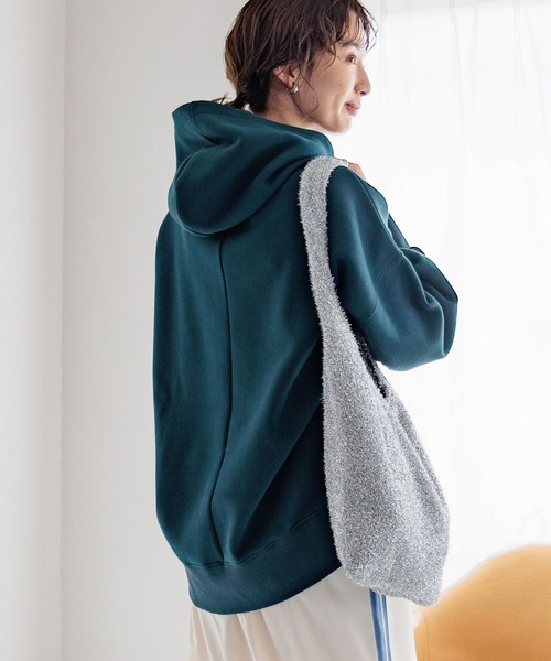 LEPSIM(レプシィム)の「ダンボールフーディー 987202(パーカー・レディース・グリーン/ネイビー/オフホワイト/イエロー/ライトグレー・FREE)」の10枚目の写真