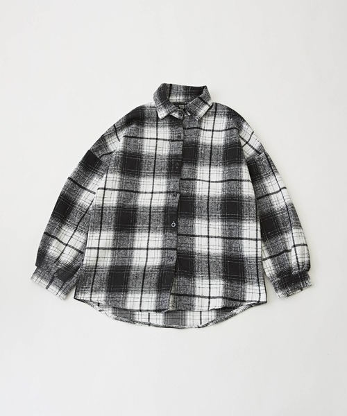 CUBE SUGAR（キューブシュガー）の「起毛チェックレギュラーシャツ（シャツ/ブラウス・レディース・ブラック/グリーン/ブルー/レッド・M）」の20枚目の写真