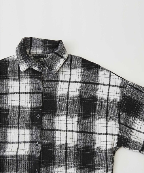 CUBE SUGAR（キューブシュガー）の「起毛チェックレギュラーシャツ（シャツ/ブラウス・レディース・ブラック/グリーン/ブルー/レッド・M）」の22枚目の写真
