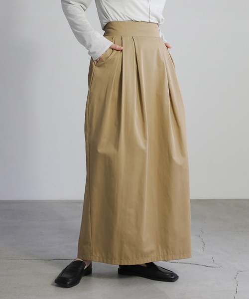 8YARD CBOT Pleated スカート新品タグ付き　 モカ　L セール】【ZOZO限定】ボリュームタックコクーンスカート（スカート