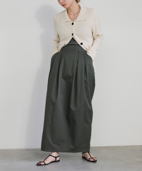 スカート mochako セール】【ZOZO限定】ボリュームタックコクーンスカート（スカート