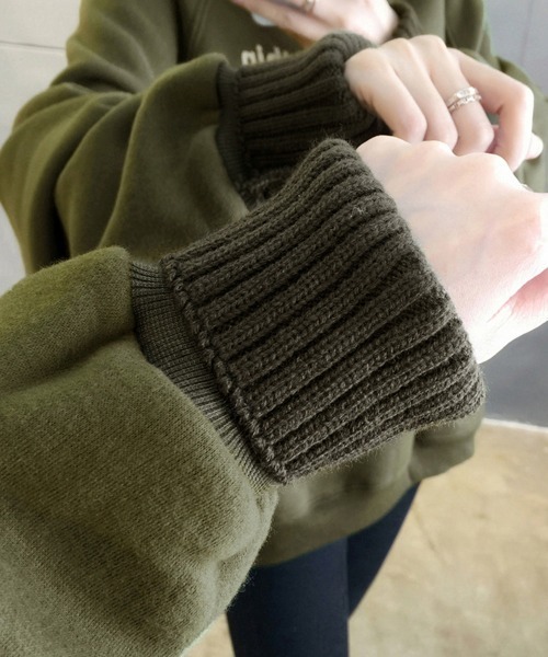 Miniministore（ミニミニストア）の「裏起毛 ロゴトレーナー レディース 韓国（スウェット・レディース・カーキ/ベージュ・2XL）」の20枚目の写真