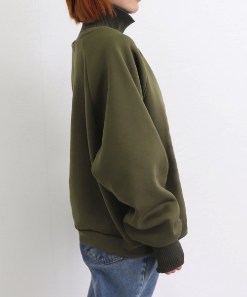 Miniministore（ミニミニストア）の「裏起毛 ロゴトレーナー レディース 韓国（スウェット・レディース・カーキ/ベージュ・2XL）」の8枚目の写真