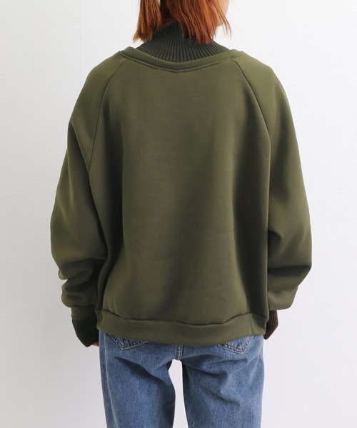 Miniministore（ミニミニストア）の「裏起毛 ロゴトレーナー レディース 韓国（スウェット・レディース・カーキ/ベージュ・2XL）」の7枚目の写真