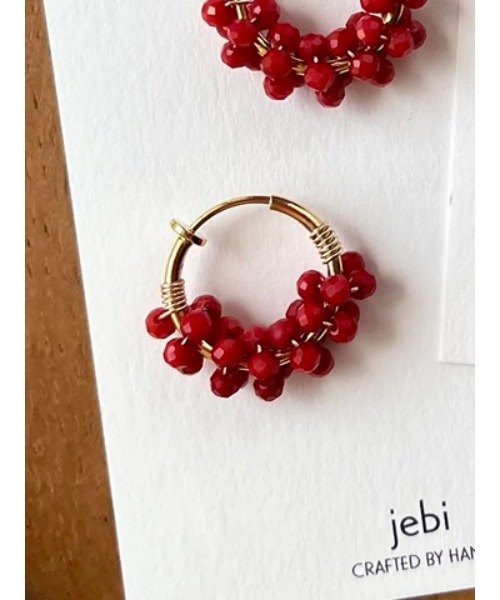 tone（トーン）の「【jebi】天然石のフープイヤリング(MA)（イヤリング・レディース・ピンク/ホワイト/ネイビー/パープル/ライトブルー/レッド/ボルドー/イエロー/ブラック/グレー/ターコイズブルー/グリーン/ブルー系その他/ブラウン・FREE）」の20枚目の写真