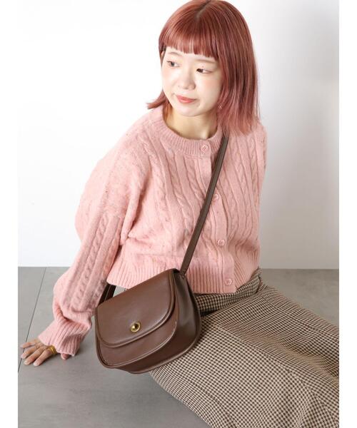 ehka sopo（エヘカソポ）の「ケーブルショート丈カーディガン（カーディガン/ボレロ・レディース・グレー/ピンク/ラベンダー/キナリ・F）」の12枚目の写真
