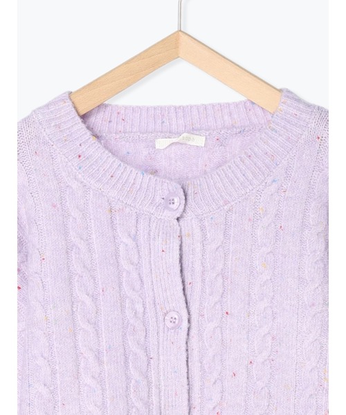 ehka sopo（エヘカソポ）の「ケーブルショート丈カーディガン（カーディガン/ボレロ・レディース・グレー/ピンク/ラベンダー/キナリ・F）」の7枚目の写真