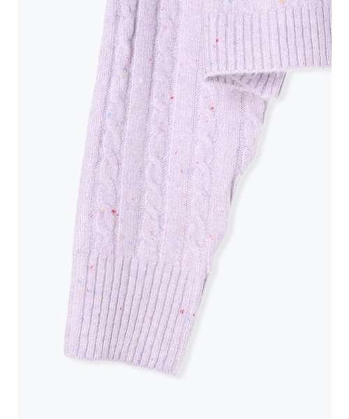 ehka sopo（エヘカソポ）の「ケーブルショート丈カーディガン（カーディガン/ボレロ・レディース・グレー/ピンク/ラベンダー/キナリ・F）」の8枚目の写真