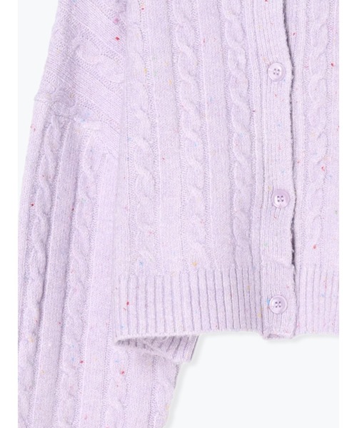 ehka sopo（エヘカソポ）の「ケーブルショート丈カーディガン（カーディガン/ボレロ・レディース・グレー/ピンク/ラベンダー/キナリ・F）」の9枚目の写真