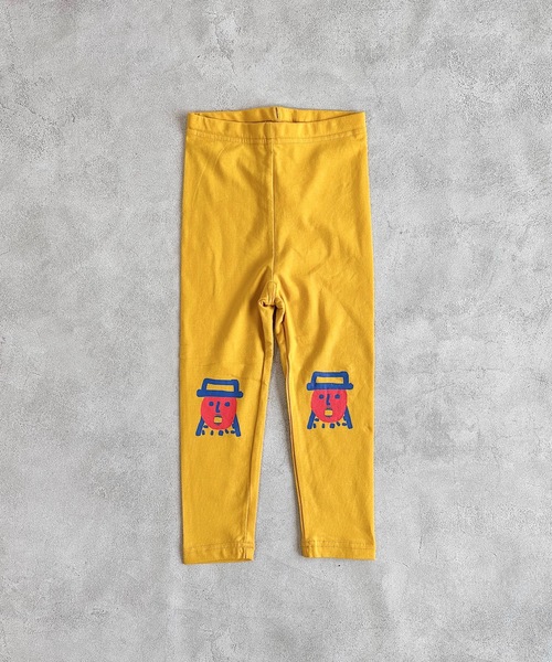 HOGAN RANCH WEAR(ホーガンランチウエア)の「フルタケヒザプリントレギンス(70~130cm)(レギンス/スパッツ・キッズ・オフホワイト/イエロー/グリーン・100/110/120/130/70/80/90/95)」の1枚目の写真