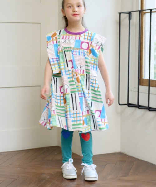 HOGAN RANCH WEAR(ホーガンランチウエア)の「フルタケヒザプリントレギンス(70~130cm)(レギンス/スパッツ・キッズ・オフホワイト/イエロー/グリーン・100/110/120/130/70/80/90/95)」の5枚目の写真