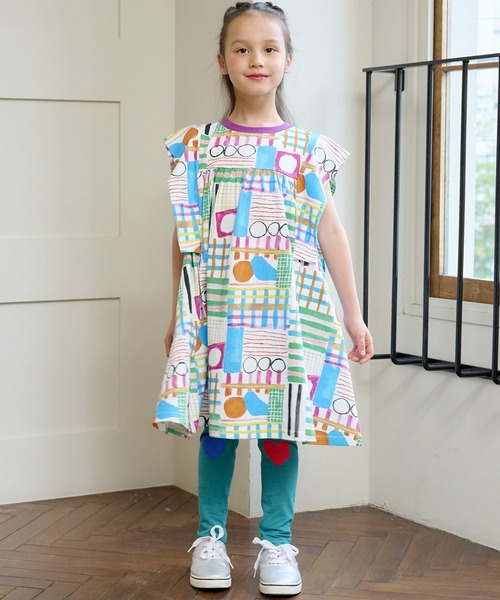 HOGAN RANCH WEAR(ホーガンランチウエア)の「フルタケヒザプリントレギンス(70~130cm)(レギンス/スパッツ・キッズ・オフホワイト/イエロー/グリーン・100/110/120/130/70/80/90/95)」の6枚目の写真