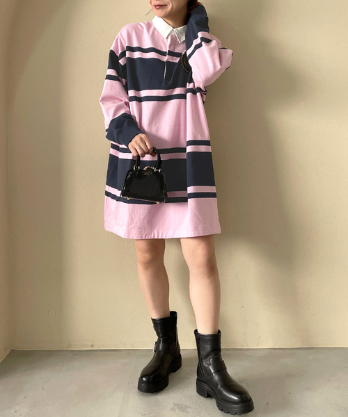 セール】≪追加≫オーバーサイズポロワンピース（ワンピース