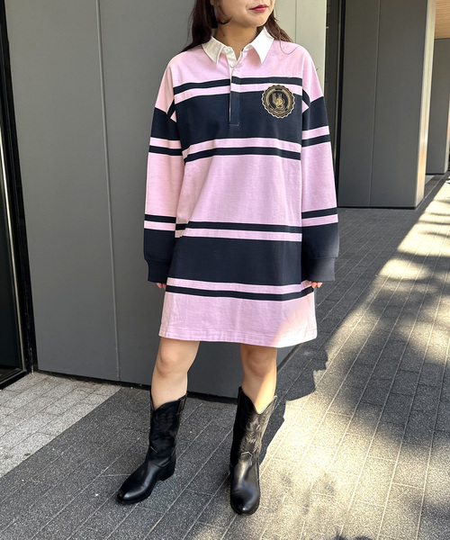 セール】≪追加≫オーバーサイズポロワンピース（ワンピース）｜U by