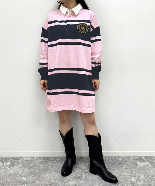 セール】≪追加≫オーバーサイズポロワンピース（ワンピース）｜U by