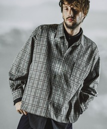 【NO ID.】Layered Big Shirt / レイヤード ビッグ シャツ