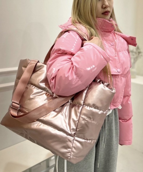 ipugo（イプゴ）の「ipugo/イプゴ エナメルダウントートバッグ（トートバッグ・レディース・ピンク/シルバー/ブラック・FREE）」の19枚目の写真