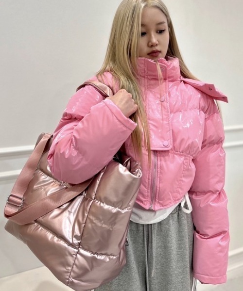 ipugo（イプゴ）の「ipugo/イプゴ エナメルダウントートバッグ（トートバッグ・レディース・ピンク/シルバー/ブラック・FREE）」の20枚目の写真