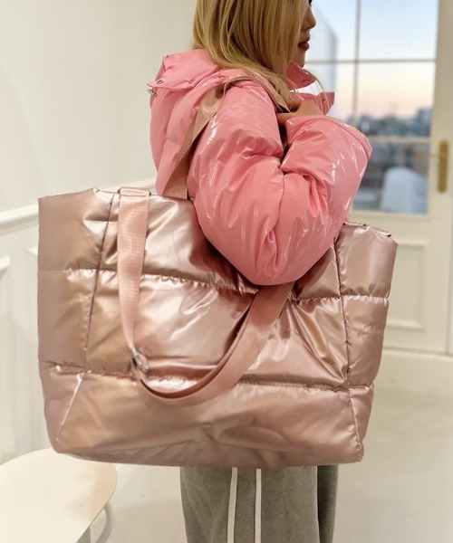 ipugo（イプゴ）の「ipugo/イプゴ エナメルダウントートバッグ（トートバッグ・レディース・ピンク/シルバー/ブラック・FREE）」の16枚目の写真