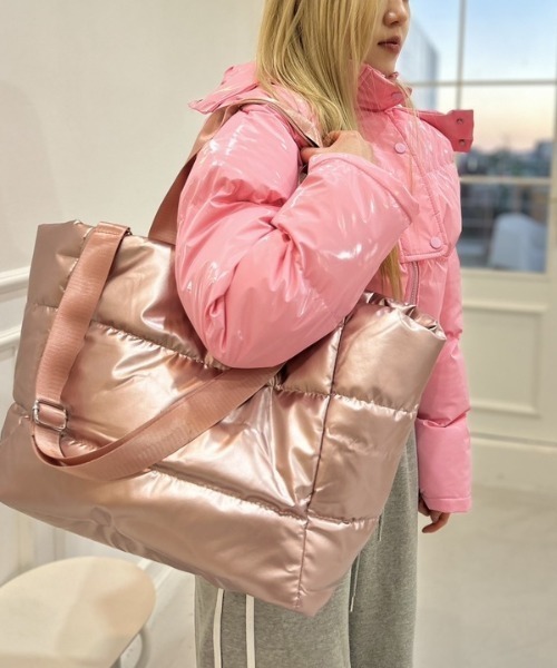 ipugo（イプゴ）の「ipugo/イプゴ エナメルダウントートバッグ（トートバッグ・レディース・ピンク/シルバー/ブラック・FREE）」の17枚目の写真