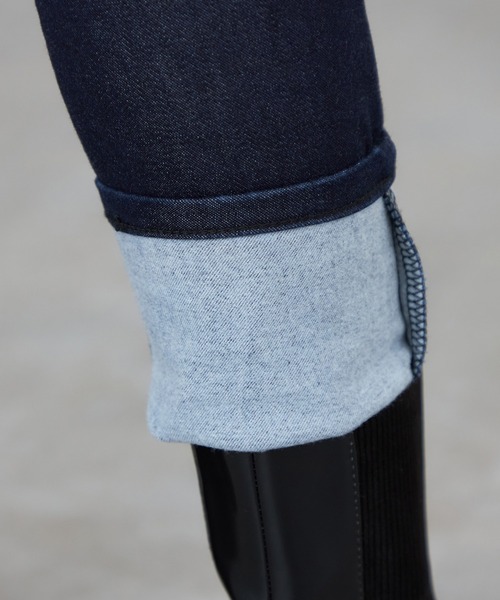 【セール】【暖】あったか裏起毛パンツ ストレッチデニム/ジェギンス すっきりスキニーパンツ（デニムパンツ）｜Lee（リー）