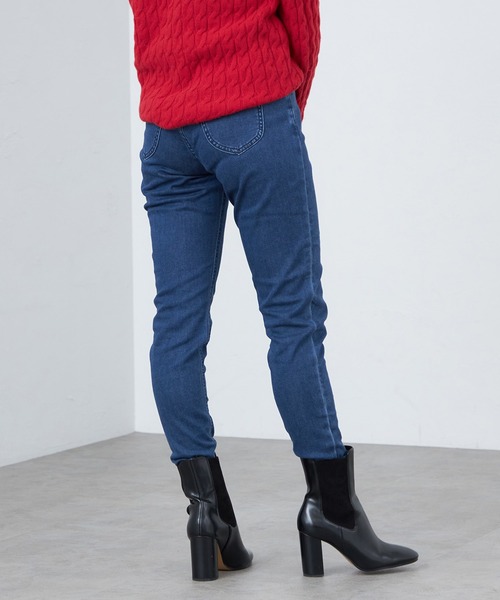 【セール】【暖】あったか裏起毛パンツ ストレッチデニム/ジェギンス すっきりスキニーパンツ（デニムパンツ）｜Lee（リー）