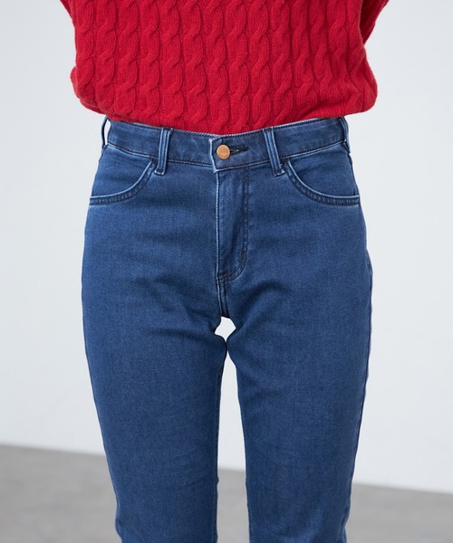【セール】【暖】あったか裏起毛パンツ ストレッチデニム/ジェギンス すっきりスキニーパンツ（デニムパンツ）｜Lee（リー）