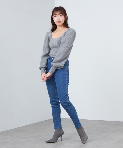 【セール】【暖】あったか裏起毛パンツ ストレッチデニム/ジェギンス すっきりスキニーパンツ（デニムパンツ）｜Lee（リー）