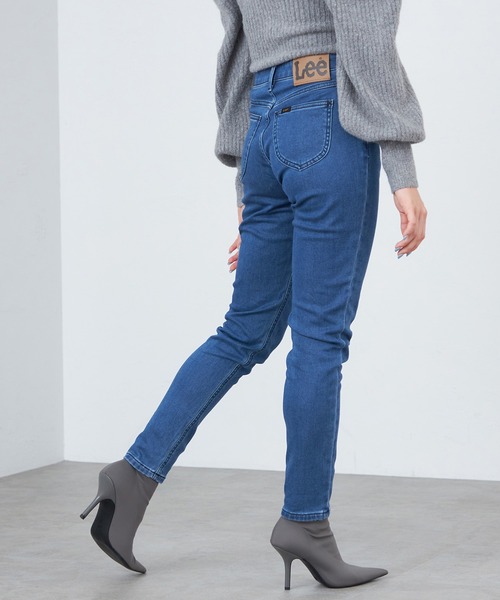 【セール】【暖】あったか裏起毛パンツ ストレッチデニム/ジェギンス すっきりスキニーパンツ（デニムパンツ）｜Lee（リー）