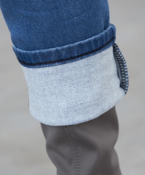 【セール】【暖】あったか裏起毛パンツ ストレッチデニム/ジェギンス すっきりスキニーパンツ（デニムパンツ）｜Lee（リー）