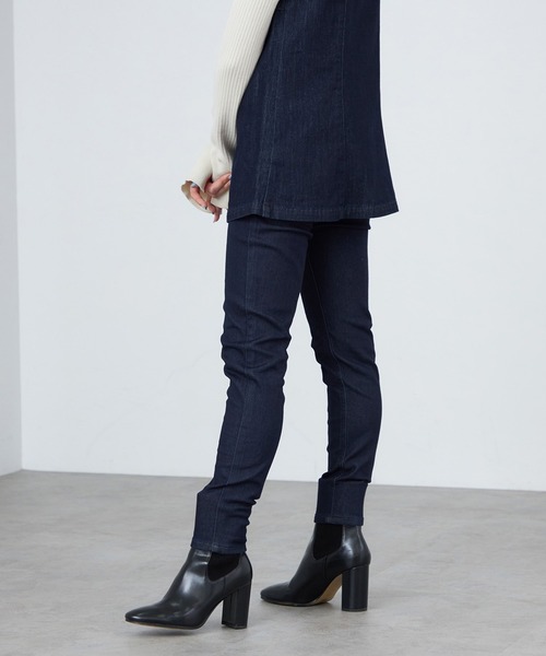 【セール】【暖】あったか裏起毛パンツ ストレッチデニム/ジェギンス すっきりスキニーパンツ（デニムパンツ）｜Lee（リー）