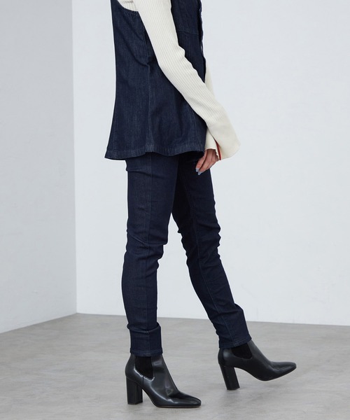 【セール】【暖】あったか裏起毛パンツ ストレッチデニム/ジェギンス すっきりスキニーパンツ（デニムパンツ）｜Lee（リー）