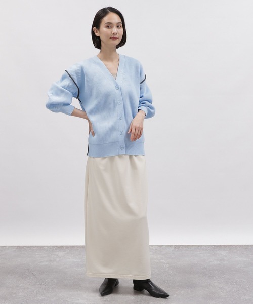 LAKOLE（ラコレ）の「7ゲージ配色カーディガン / 997321（カーディガン/ボレロ・レディース・ネイビー/ライトブルー/アイボリー/ピンク・SMALL/MEDIUM）」の10枚目の写真