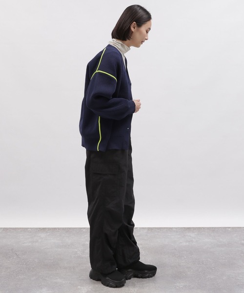 LAKOLE（ラコレ）の「7ゲージ配色カーディガン / 997321（カーディガン