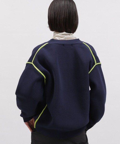 LAKOLE（ラコレ）の「7ゲージ配色カーディガン / 997321（カーディガン/ボレロ・レディース・ネイビー/ライトブルー/アイボリー/ピンク・SMALL/MEDIUM）」の22枚目の写真