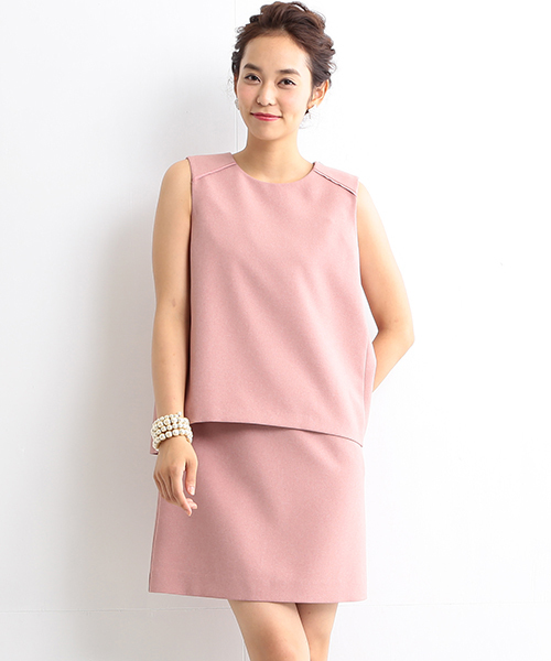 BEAMS LIGHTS Women's(ビームスライツ ウィメンズ)の「BEAMS LIGHTS / ノースリーブセットワンピース(ワンピース・レディース・チャコールグレー/ネイビー/ピンク・38/36)」の11枚目の写真