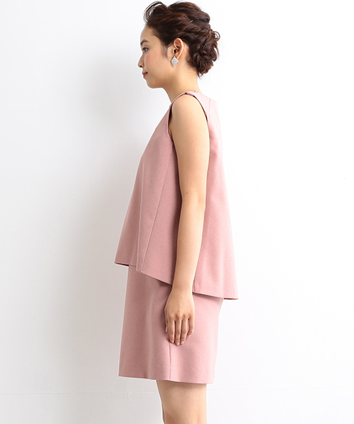 BEAMS LIGHTS Women's(ビームスライツ ウィメンズ)の「BEAMS LIGHTS / ノースリーブセットワンピース(ワンピース・レディース・チャコールグレー/ネイビー/ピンク・38/36)」の12枚目の写真