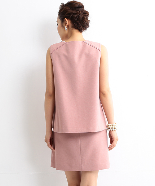 BEAMS LIGHTS Women's(ビームスライツ ウィメンズ)の「BEAMS LIGHTS / ノースリーブセットワンピース(ワンピース・レディース・チャコールグレー/ネイビー/ピンク・38/36)」の13枚目の写真