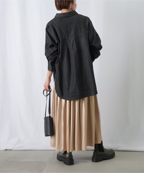 LUCA/LADY LUCK LUCA(ルカ/レディラックルカ)の「LC/LLL コーティングギャザースカート(スカート・レディース・ブラック/グリーン/ライトベージュ・FREE)」の21枚目の写真