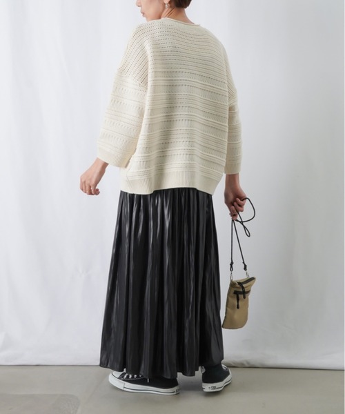 LUCA/LADY LUCK LUCA(ルカ/レディラックルカ)の「LC/LLL コーティングギャザースカート(スカート・レディース・ブラック/グリーン/ライトベージュ・FREE)」の11枚目の写真