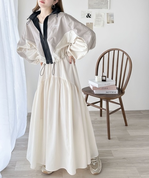 Java（ジャバ）の「《Javaジャバコラボ》甘カジュアルを格上げ。配色パイピングナイロンジャケット（ナイロンジャケット・レディース・ライトグレー/アイボリー/ブラック・X-LARGE/LARGE/MEDIUM/SMALL）」の5枚目の写真