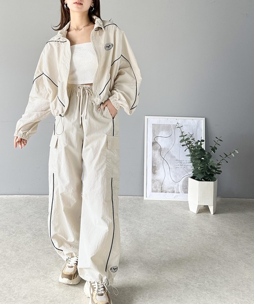 Java（ジャバ）の「《Javaジャバコラボ》甘カジュアルを格上げ。配色パイピングナイロンジャケット（ナイロンジャケット・レディース・ライトグレー/アイボリー/ブラック・X-LARGE/LARGE/MEDIUM/SMALL）」の22枚目の写真