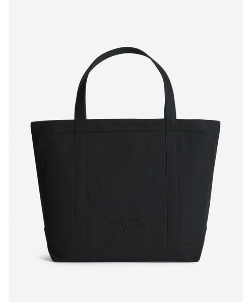 綿がし　トートバッグ　メゾンキツネ メゾン キツネ☆Embroidery Fox Head Large Zipper Tote (MAISON