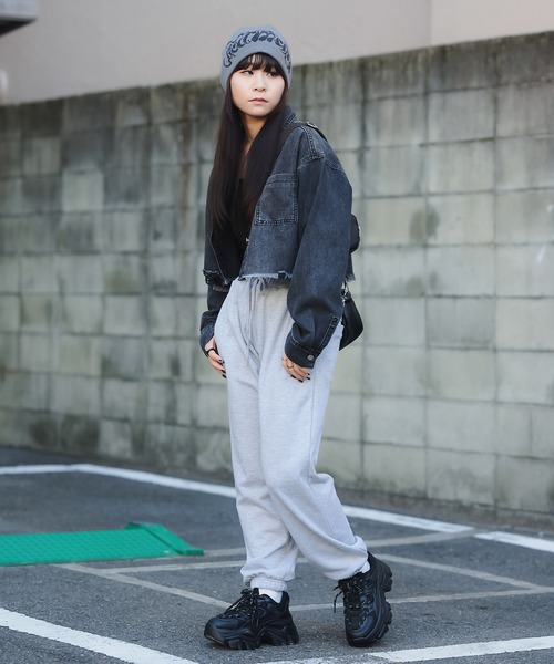 SPINNS（スピンズ）の「ショート丈オーバーダイデニムジャケット（デニムジャケット・レディース・ブルー/ブラック・ONESIZE）」の10枚目の写真
