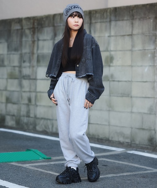 SPINNS（スピンズ）の「ショート丈オーバーダイデニムジャケット（デニムジャケット・レディース・ブルー/ブラック・ONESIZE）」の11枚目の写真